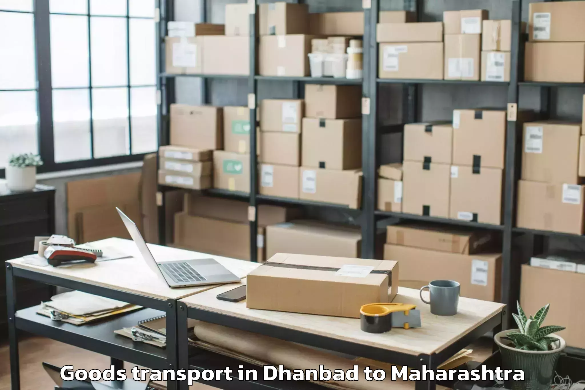 Easy Dhanbad to Shirpur Goods Transport Booking